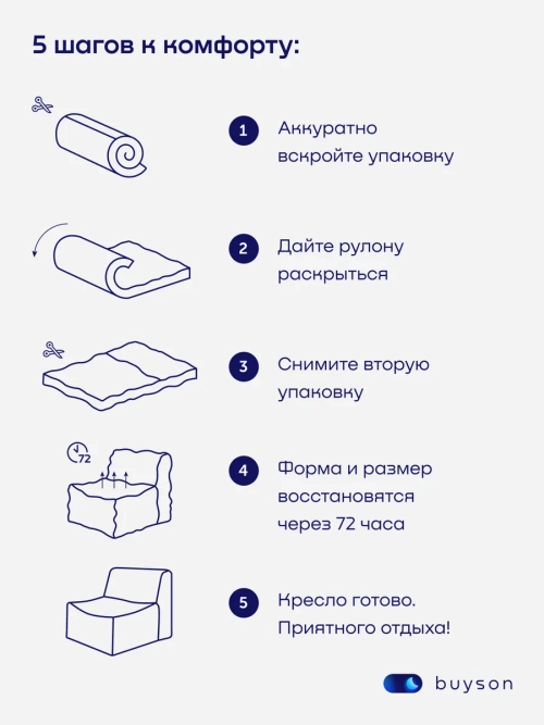 Бескаркасное кресло БайСофт (бежевый)