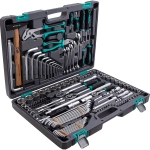 Набор инструментов, 1/2",3/8", 1/4", CrV, 142 предм. STELS 14107