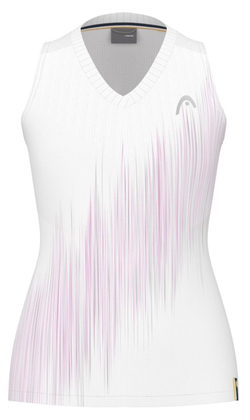Женский теннисный топ Head Performance Tank Top - vivid pink/print perf white