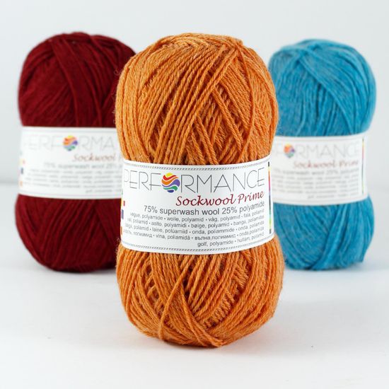 Пряжа Sock Wool Prime 4-ply PERFORMANCE (75% шерсть супервош, 25% полиамид)