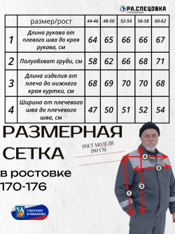 Куртка рабочая серая летняя спец одежда Легион спецовка