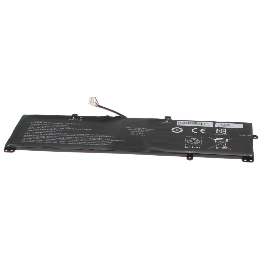 Аккумулятор iBatt 4800mAh для ноутбука HP Pavilion 13-an (MM02XL, HSTNN-DB8U)