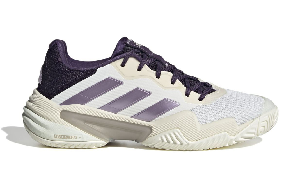 Женские теннисные кроссовки Adidas Barricade 13 W - core white/powder plum/aurora plum