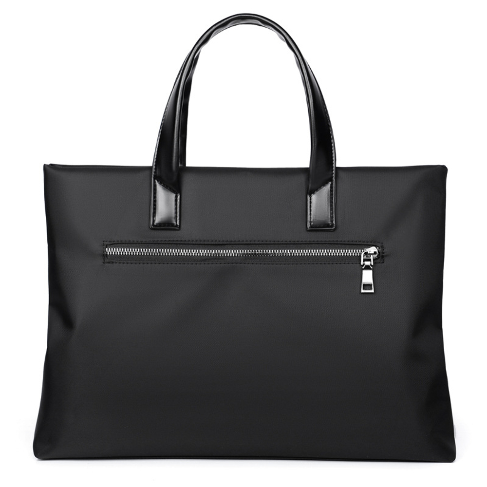 FAMAN Nylon Briefcase Large Men"s Black/Blue