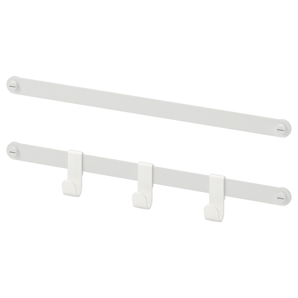 IKEA HJÄLPA  (ИКЕА ХЙЭЛПА)  -  2 штанги для подвешивания и 3 крючка - белый 40 см