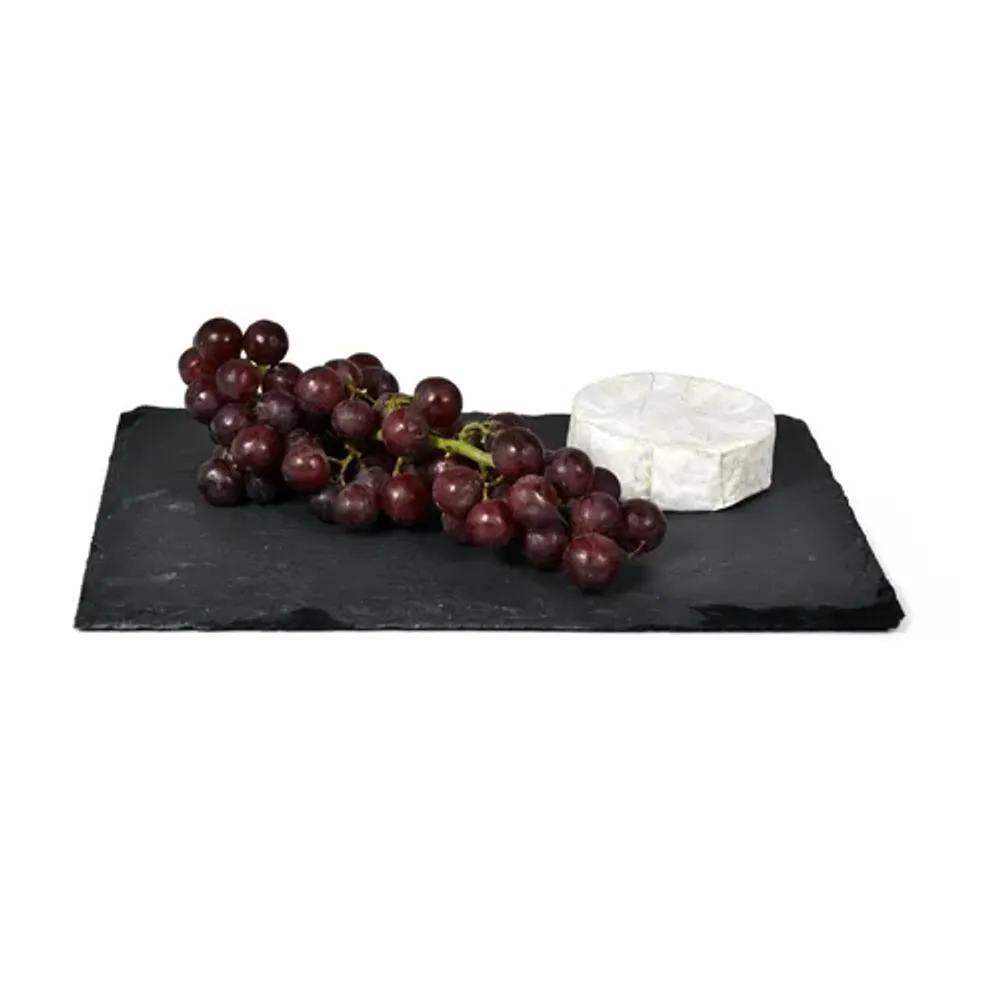 Блюдо прямоугольное 40*20 см h0,5 см для подачи черное сланец SUNNEX