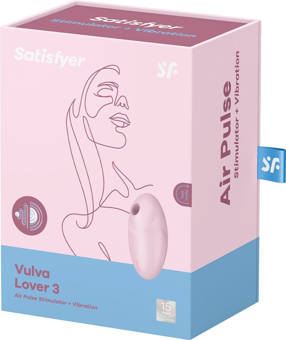 Розовый вакуум-волновой стимулятор с вибрацией Vulva Lover 3 (Цвет: розовый)