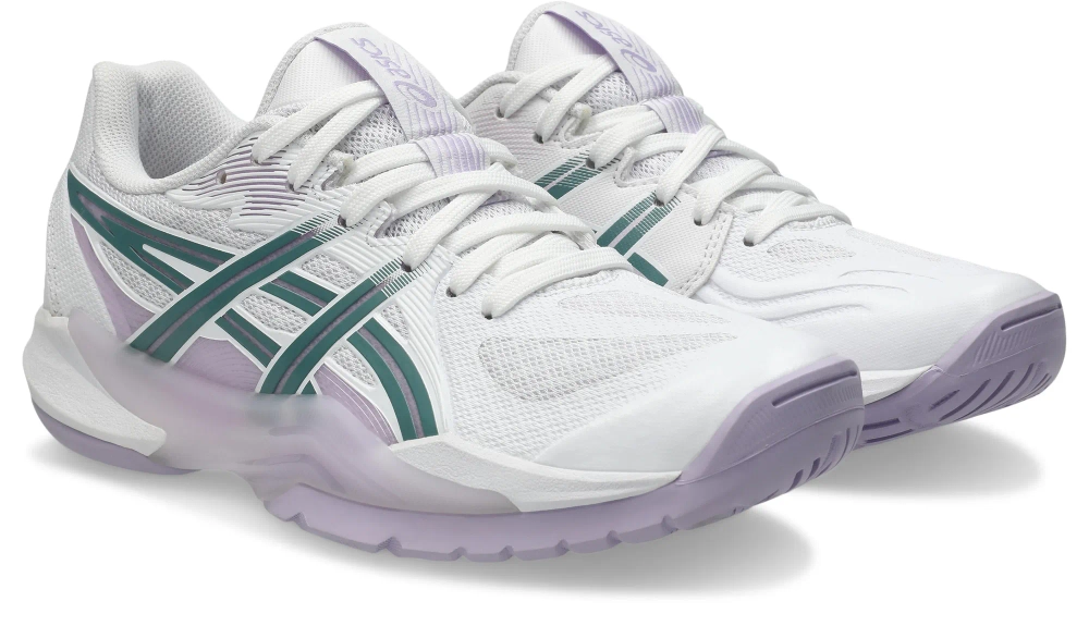 Женские кроссовки для бадминтона/сквоша Asics Powerbreak FF - white/foggy teal