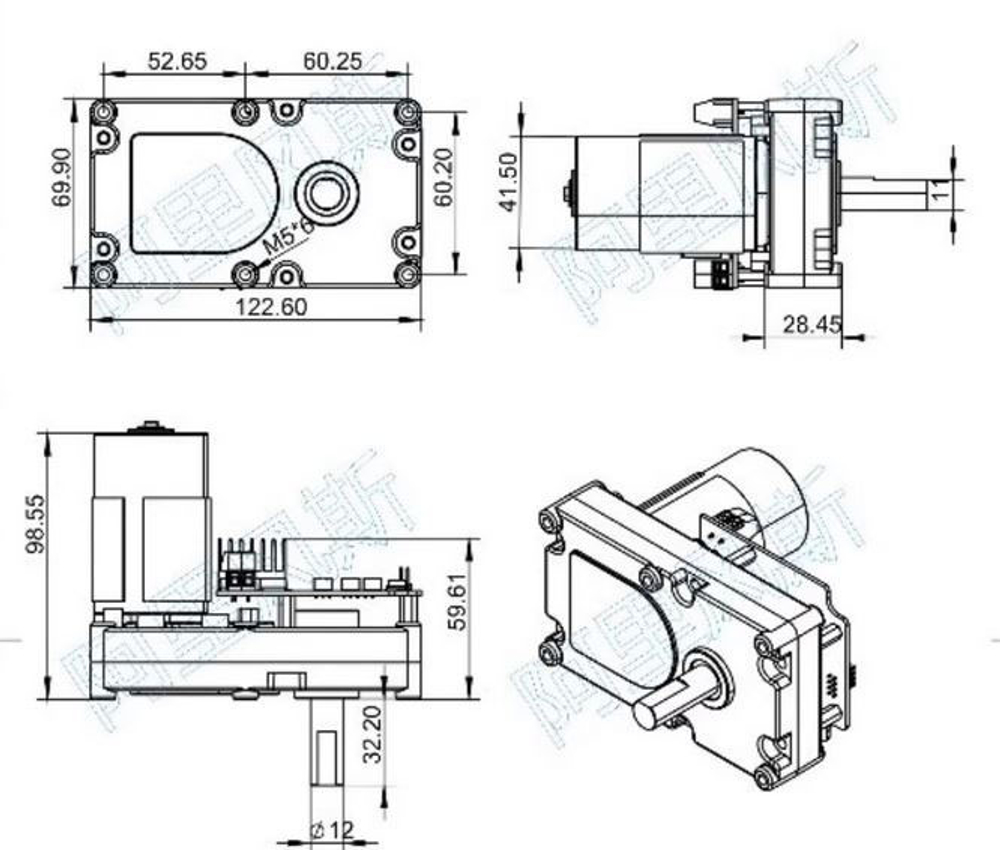 Сервопривод ASMG-MTB/12-24В 500кг/см