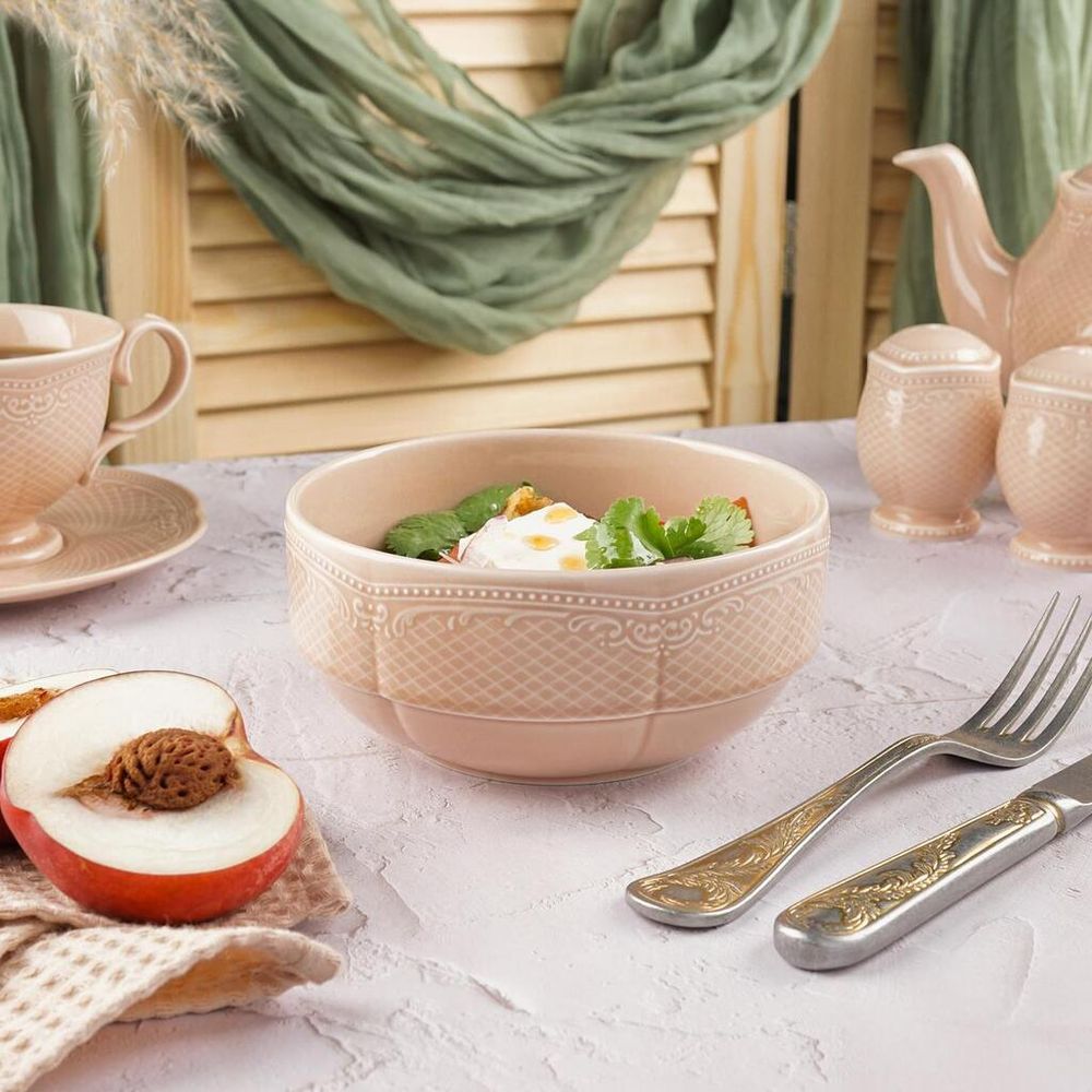Салатник 800 мл d 14,6 см h7 см Aristocrat Peach Tea Stackable Noble [6]