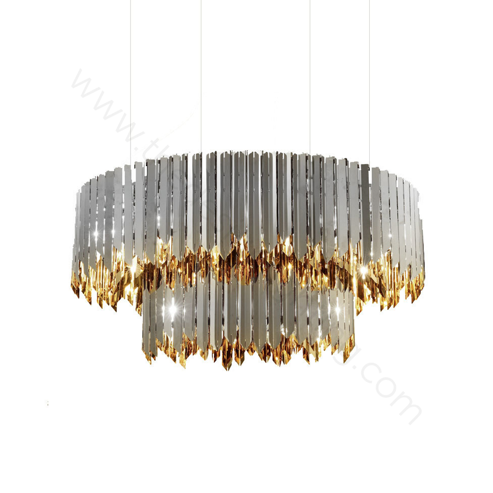 Pendant design lamp  Tom Kirk Facet by Innermost D100 (2 level/Silver)