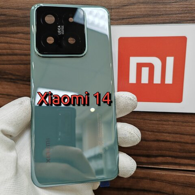 Крышка для Xiaomi 14 - оригинальная задняя стеклянная панель (Зелёного цвета)