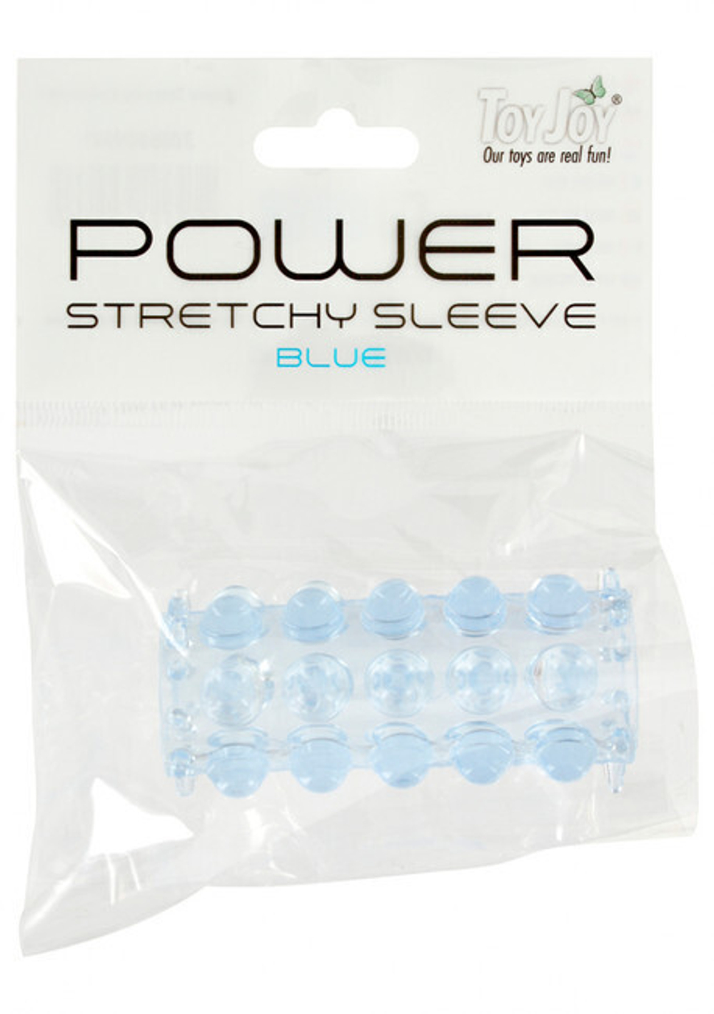 Насадка на пенис Power Stretchy Sleeve (Цвет: голубой)
