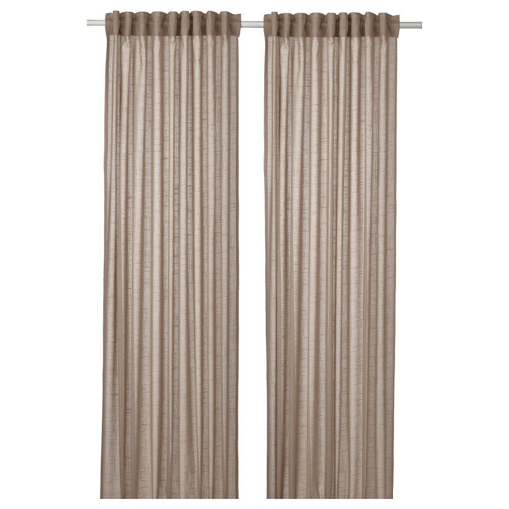 Комплект штор IKEA SILVERLONN (СИЛВЕРЛЁНН), Светло-коричневый, 145x250 см, 2 шт