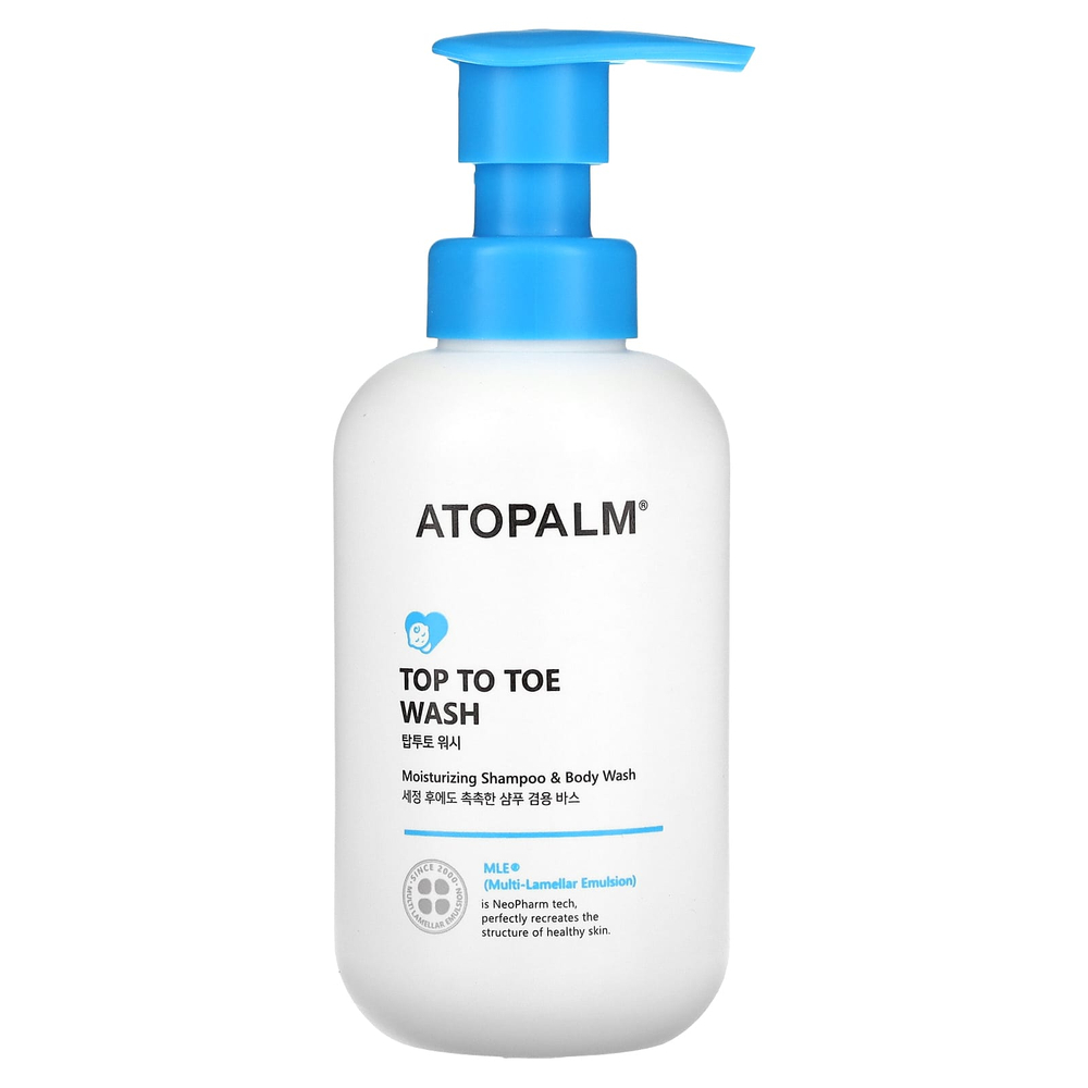 Atopalm, Top to Toe Wash, увлажняющий шампунь и гель для душа, 300 мл (10,1 жидк. унции)