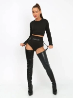 Ботфорты чулки на шпильке ремне для танцев high heels