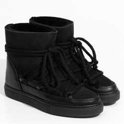 Высокие комбинированные кеды INUIKII Sneaker Classic Black на меху