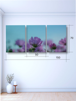Картина Лавандовые просторы модульная 50x70см 3шт.