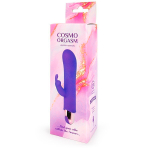 Фиолетовый мини-вибратор с клиторальным зайчиком 14см Bior Toys Cosmo Orgasm CSM-23167