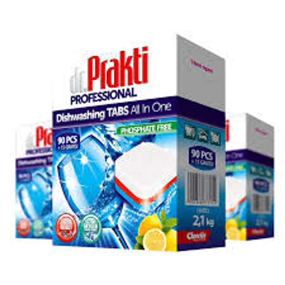 Dr.Prakti PROFESSIONAL Таблетки для посудомоечных машин All in1 (90+15 шт х 20г) 2,1кг