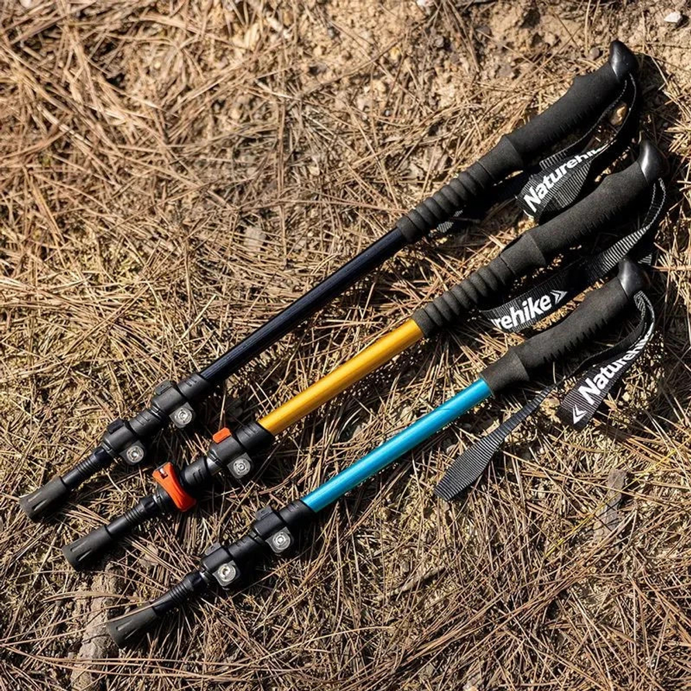 Треккинговая палка Naturehike ST 01 6061 (3-секции) NH17D001-Z (62-135cm), артикул NH17D001-Z, цвет Зеленый