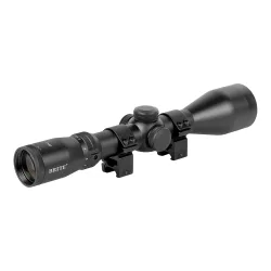 Прицел оптический BRITE WA4X 2.5-10X50 IR - вид со стороны окуляра с кольцами
