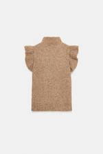 Шерстяной жилет с оборками - ZARA