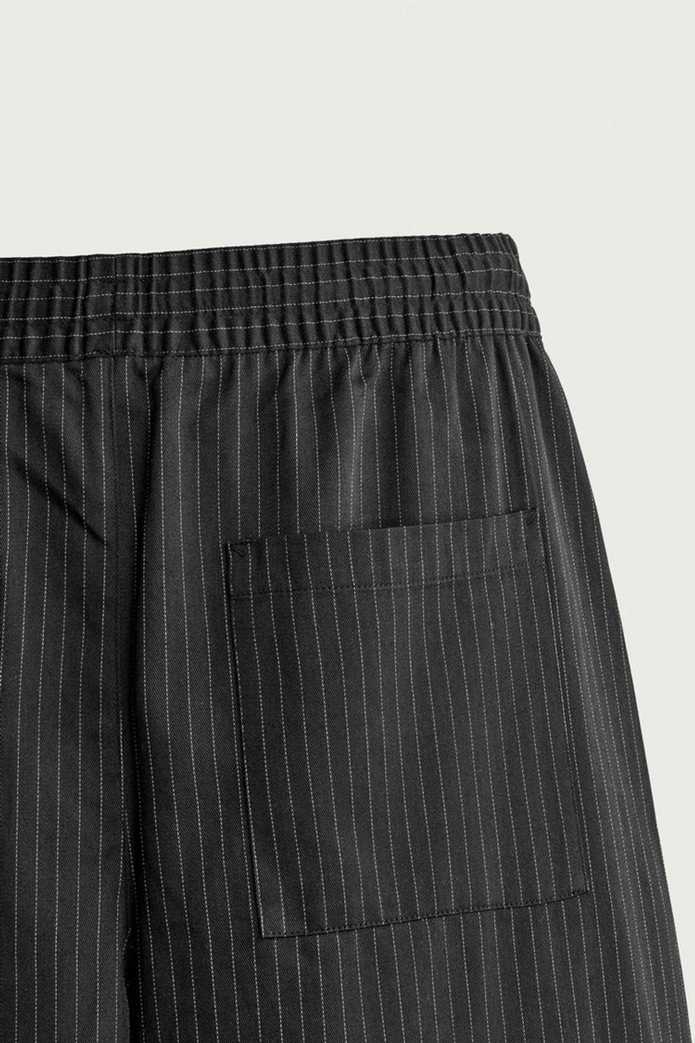 ZARA БРЮКИ BALLOON FIT С БОКОВЫМИ ЗАЩИПАМИ, ПОЛОСКИ