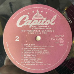 Винтажная виниловая пластинка LP The Nat King Cole Trio Instrumental Classics (Japan 1976) (No Obi)