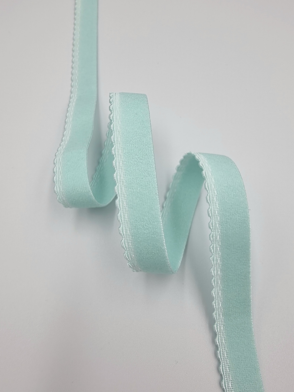 Ажурная становая резинка ментол 15 мм ( Pantone 12-5410 TPG)