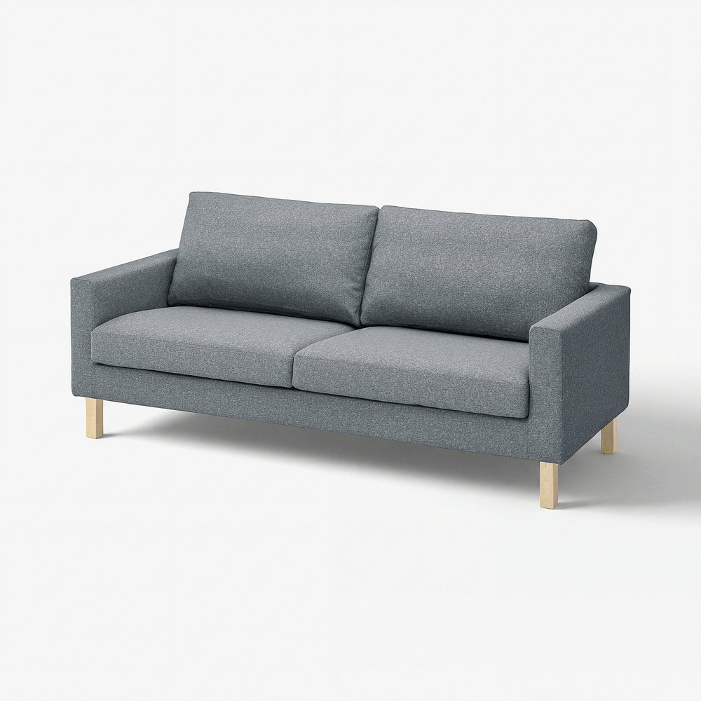 IKEA SALTSJÖBADEN  (ИКЕА САЛТШЁБАДЕН)  -  Чехол на диван 3-местный - Гуннаред средне-серый