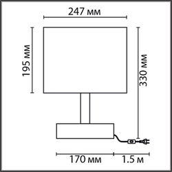 8206/1T COUNTY LN26 512 белый, дерево/текстиль Настольная лампа E27 1*60W 220V MADERANA