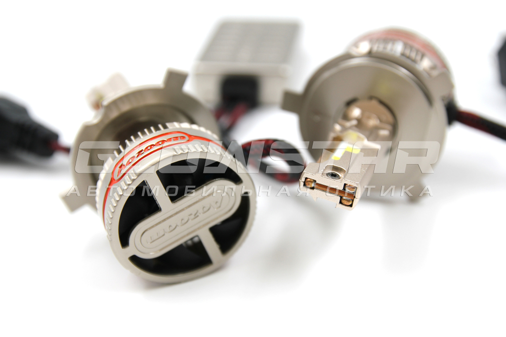 Aozoom P15 H4 с вентилятором, 12V 85W 10000Lm (комплект, 2шт)
