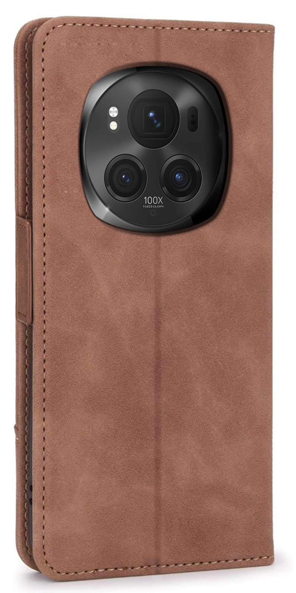 Стильный чехол-книжка из кожи для HONOR MAGIC 6 PRO с отделом для наличных, 3 слотами для карт и подставкой