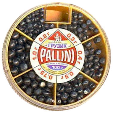Набор грузил-Дробинок Pallini №2 70г - 0.20-0.75г Дробинки