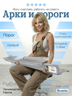 Порог правый Renault Scenic 1996-2003 (Potrykus)