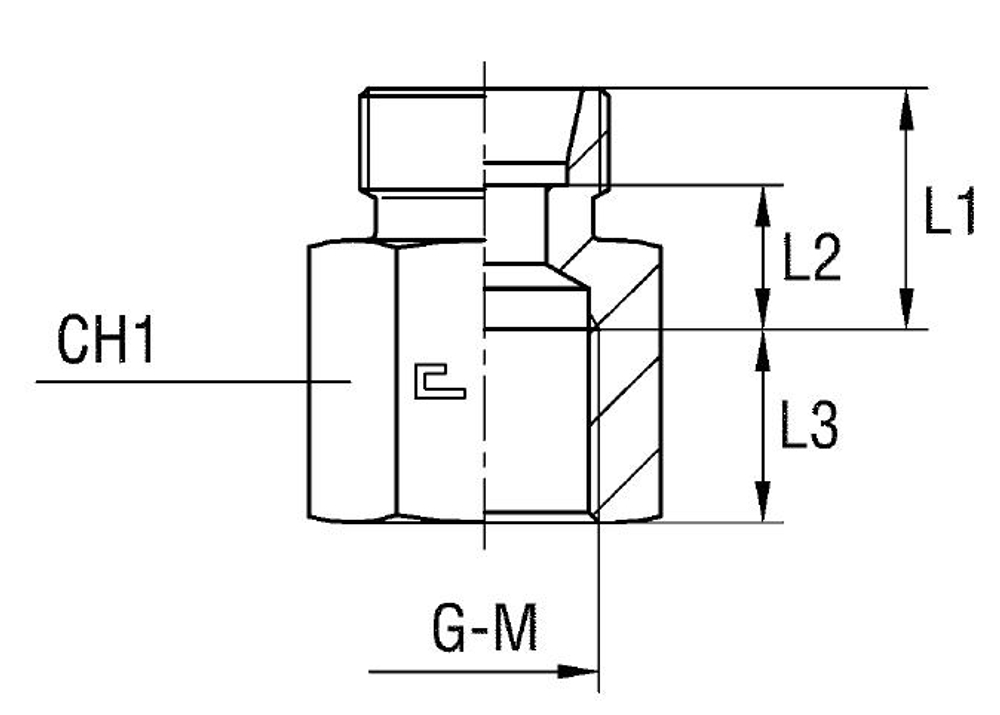 Соединение PS DS06 12х1.5 (корпус)