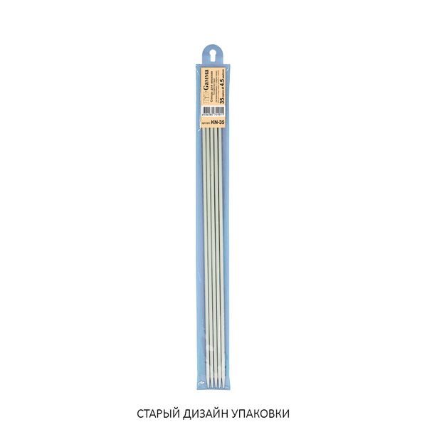 Спицы чулочные (носочные) металл ⌀4.5 мм, 35 см, с покрытием, Gamma KN-35
