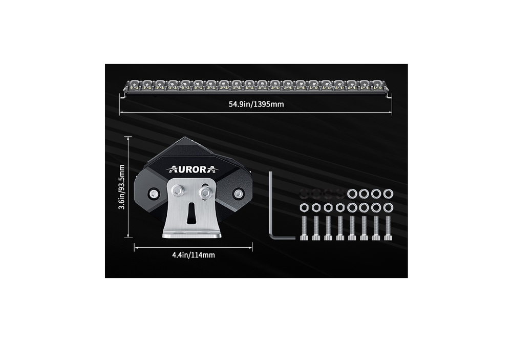 Светодиодная фара комбинированного света AURORA 1270 мм 620W LED (серия RGB)