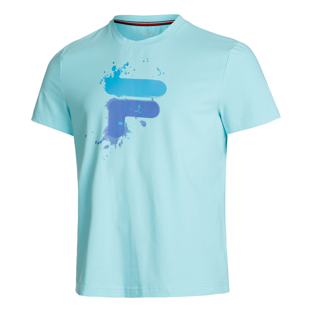 Мужское теннисное поло Fila Nevio T-Shirt Men - Turquoise, Blue