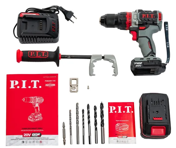 Аккумуляторный шуруповерт "PIT" PSB20H-13C/1 X-DRIVER