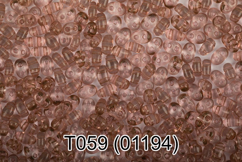 Бисер Gamma Twin 2.5х5 мм, 50 г (10х5 г), T059 св.розовый, 01194, 321-96001