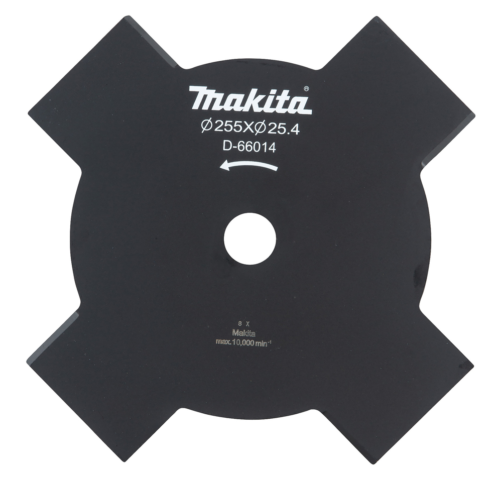 Нож для травы, 4 зуба, d- 255x25,4мм Makita D-66014 4T 230 мм 25,4 мм