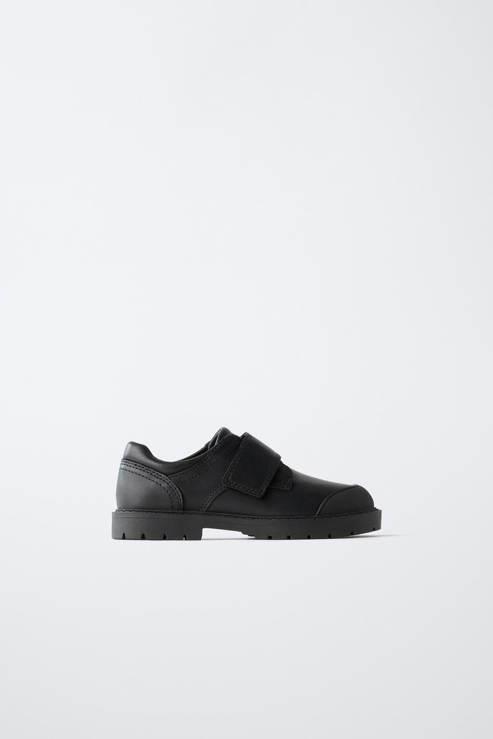 ZARA ШКОЛЬНЫЕ КОЖАНЫЕ ТУФЛИ, ЧЕРНЫЙ