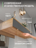 Подвесной туалетный столик дуб золотой - антрацит ПД-86-7-6