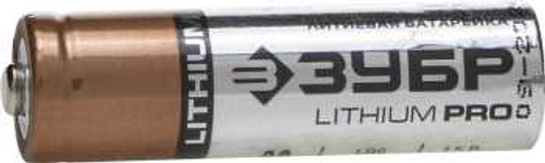 Батарейка ЗУБР "Lithium PRO", литиевая Li-FeS2, "AA", 1,5 В, 4шт 59202-4C