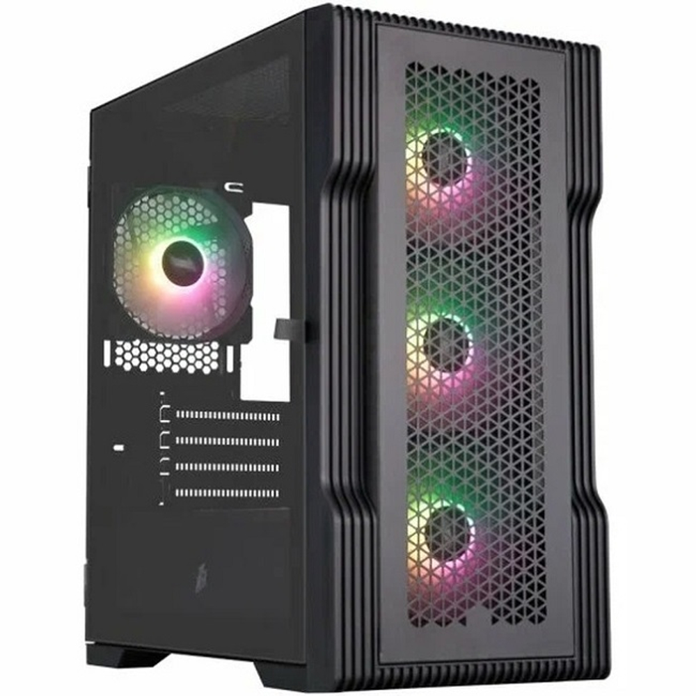 Корпус Mini-Tower 1STPLAYER TRILOBITE T3 ARGB, Micro-ATX, черный (FP_T3-BK-4F2(AP))
