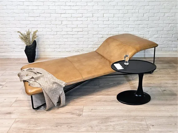 Кресло-кушетка Clivio Daybed, коричневая кожа