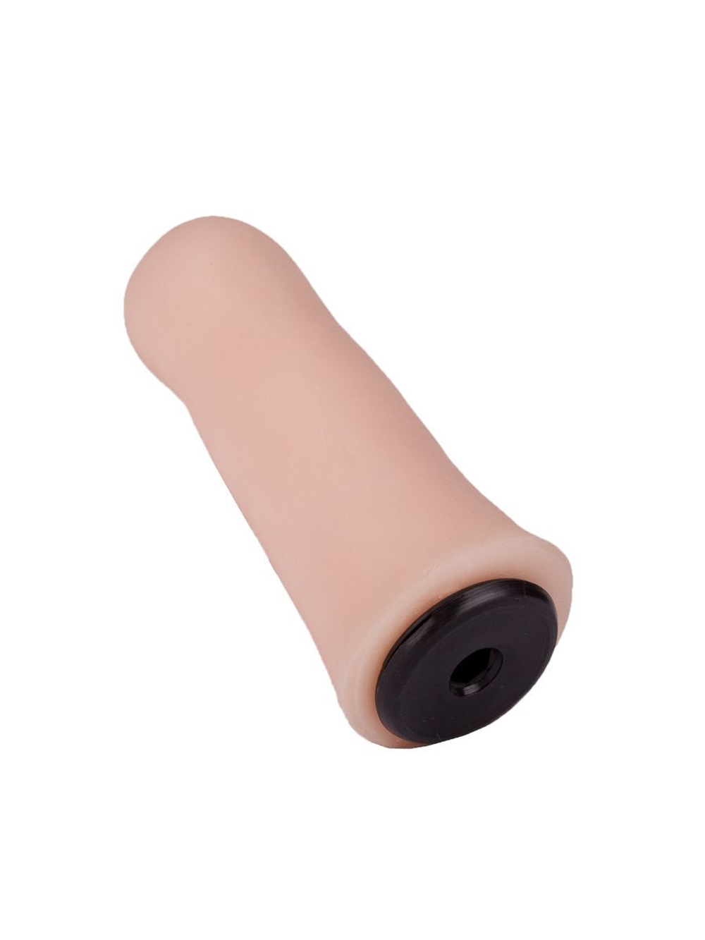 Пояс-трусики Soft-Dolli с 2 насадками - 18 см. (Цвет: телесный с черным)