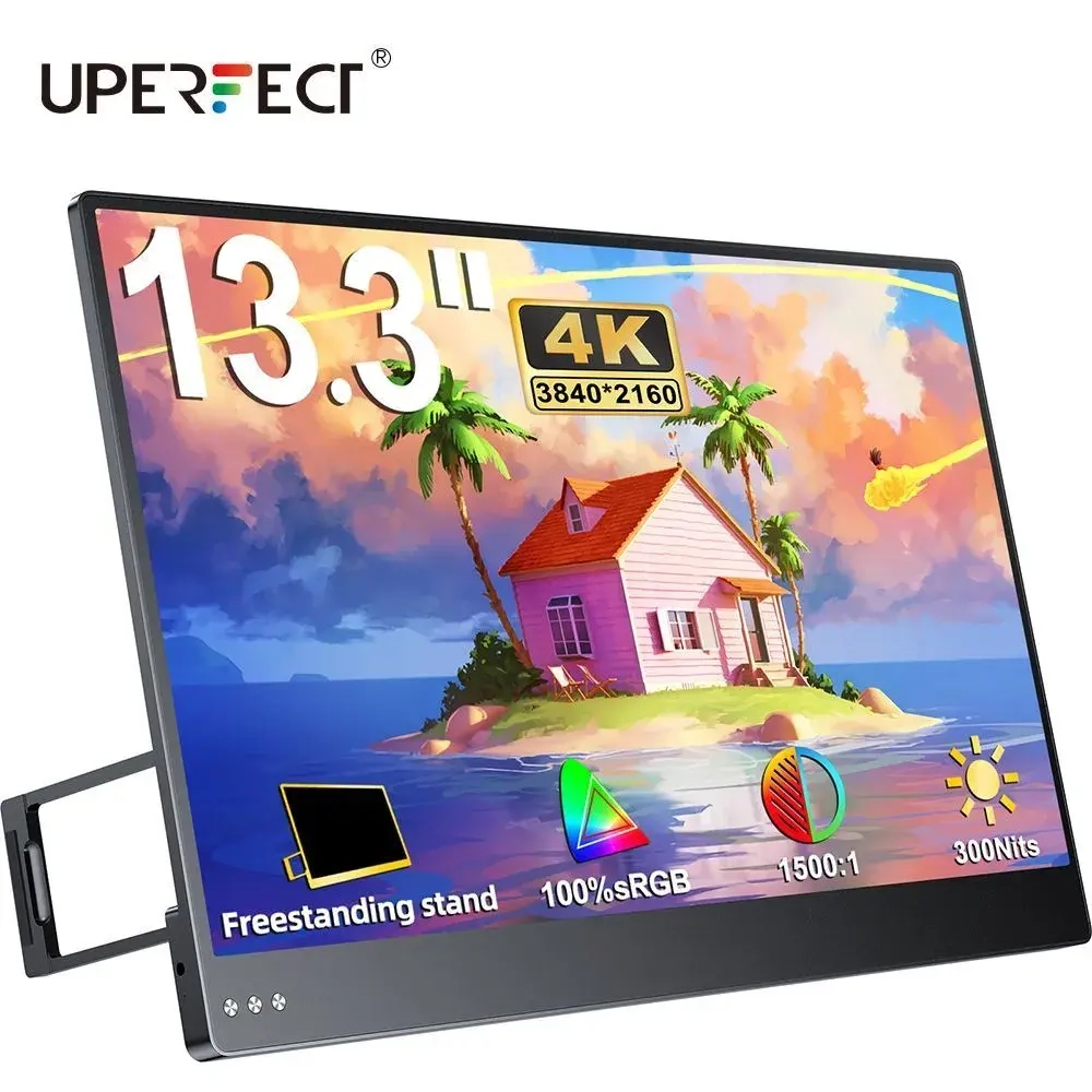 13.3" Портативный монитор с встроенной подставкой UStadio C2 4K IPS 3840х2160, 60 Гц